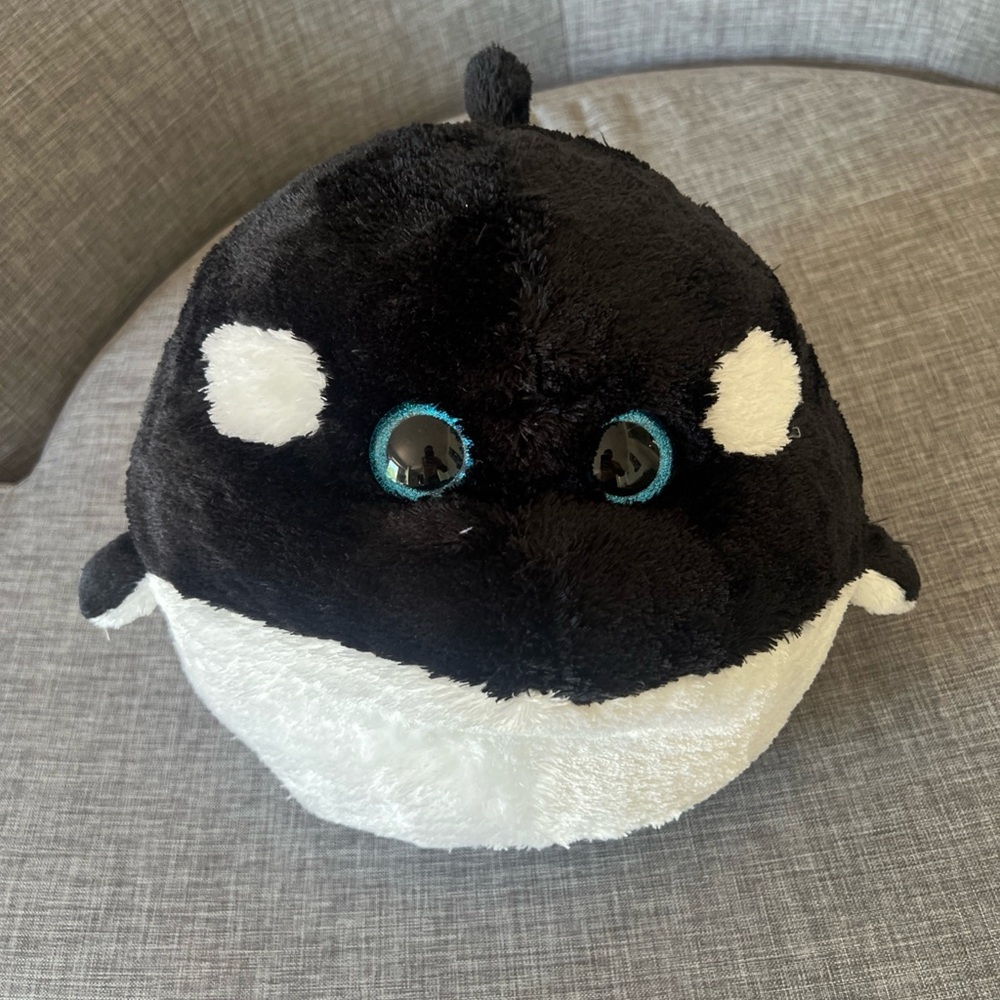 Ty Plush Orca Fish - Black and White
